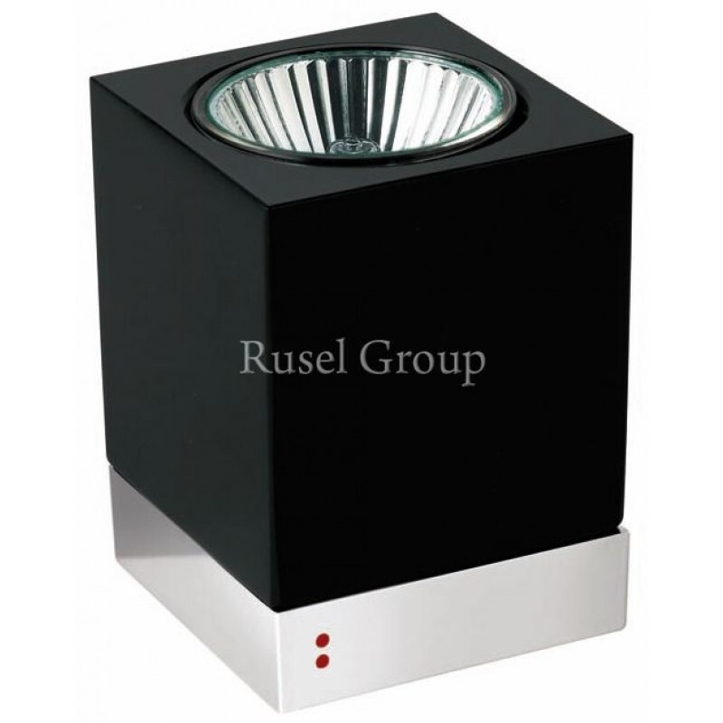Настольная лампа Fabbian Cubetto Black Glass D28 B03 02