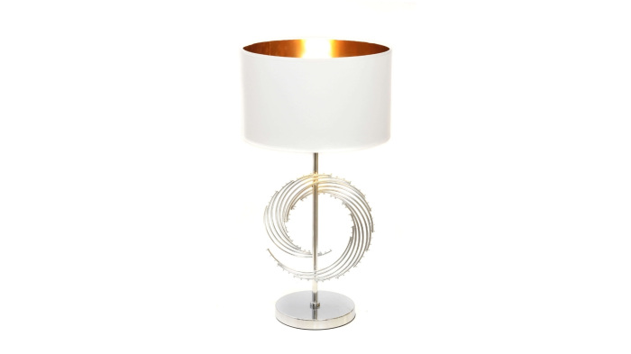 Интерьерная настольная лампа Lumina Deco LDT 5531 CHR+WT