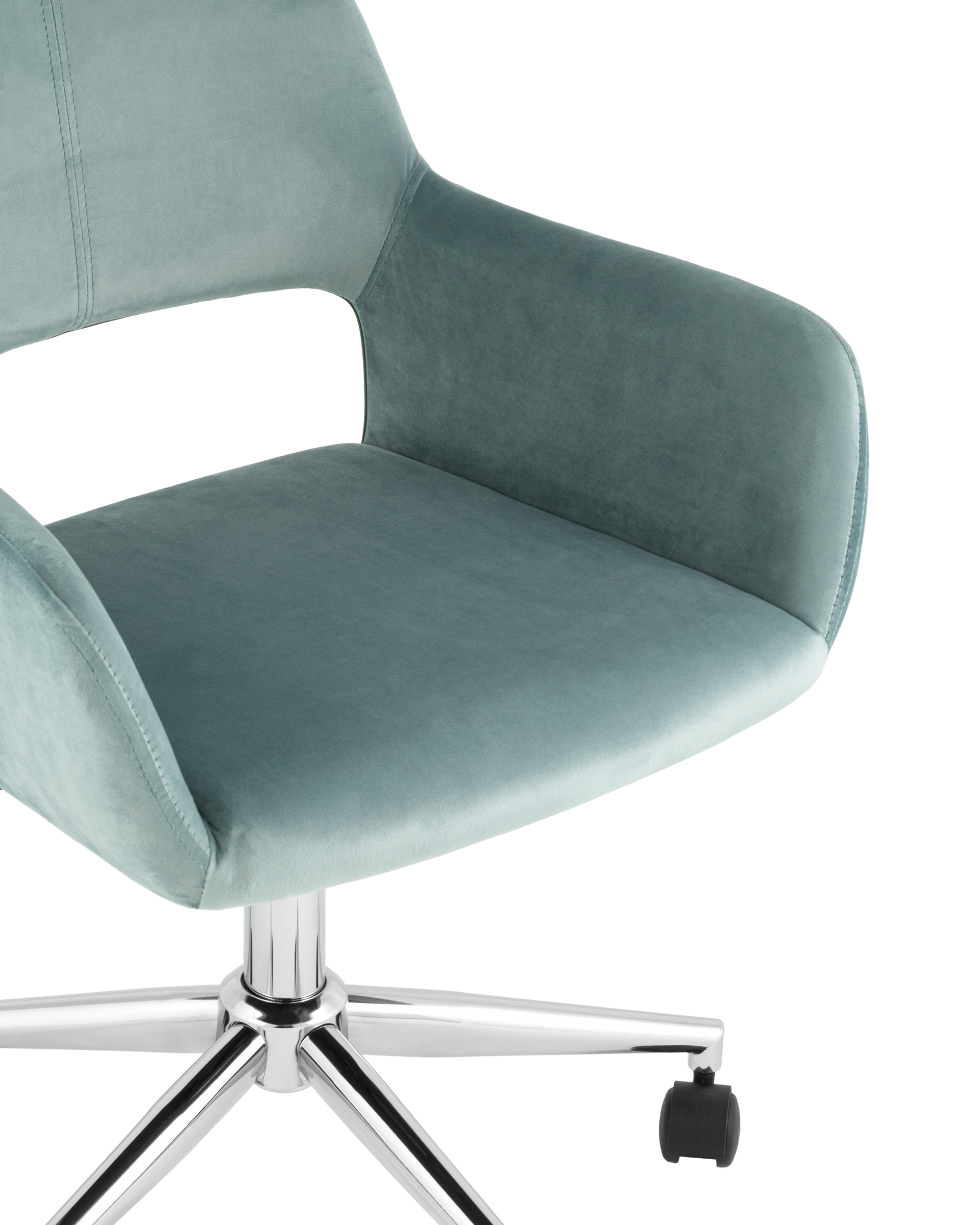 Кресло офисное ROSS велюр серо-зеленый Stool Group