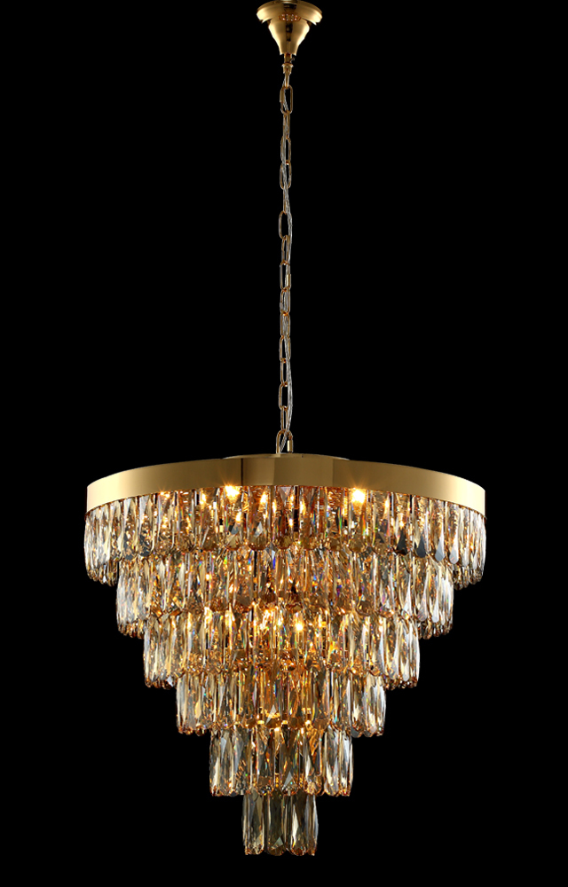Люстра Crystal Lux ABIGAIL SP-PL15 D620 GOLD/AMBER
