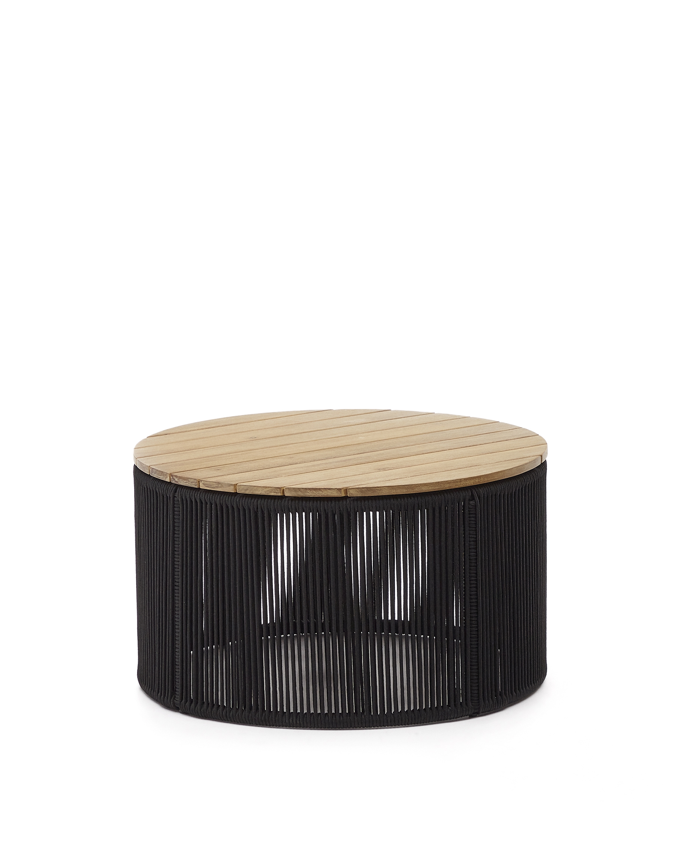 Dandara Журнальный столик из стали и черного шнура 70 см La Forma 193422