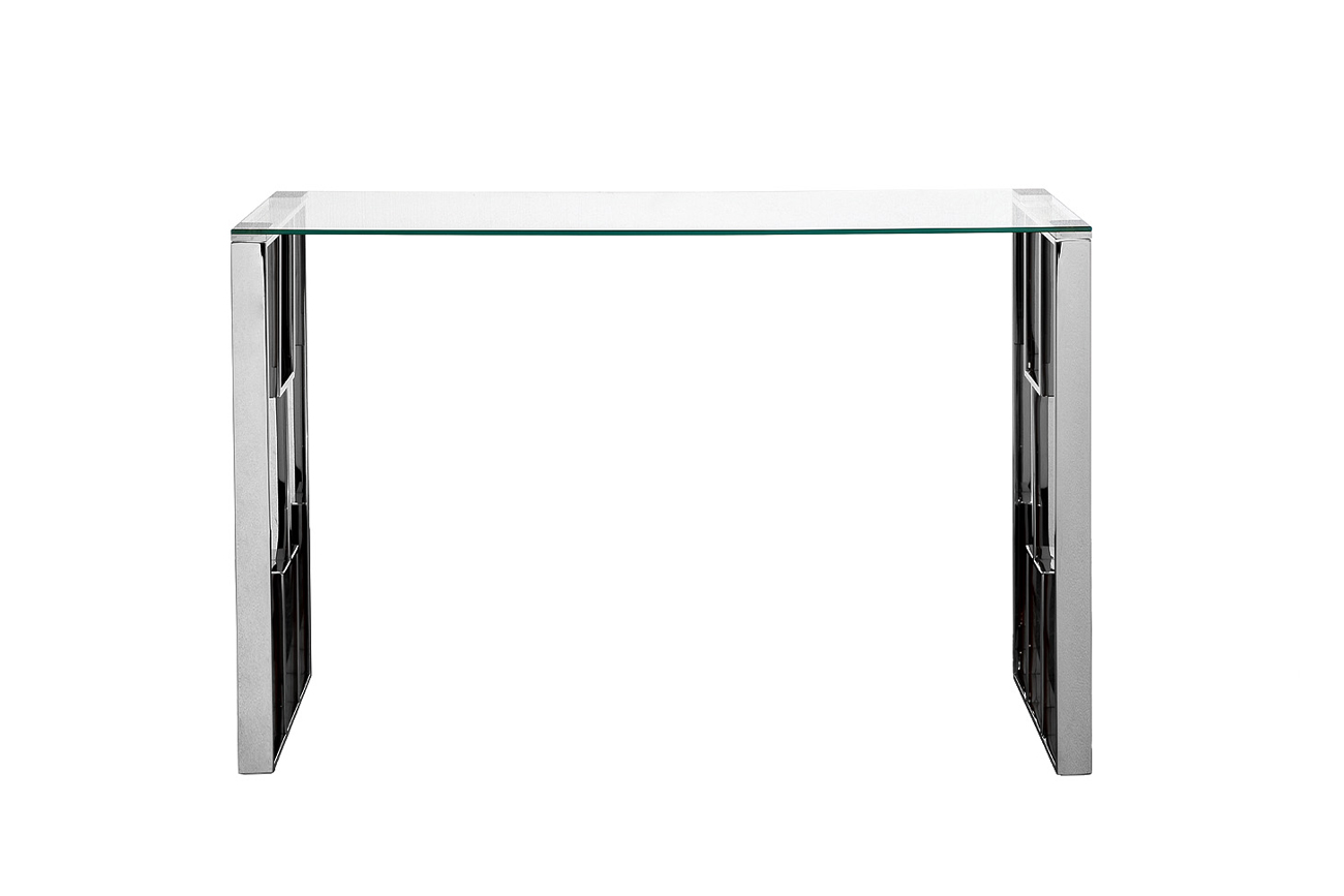 Консоль прозрачное стекло/хром Garda Decor 47ED-08200