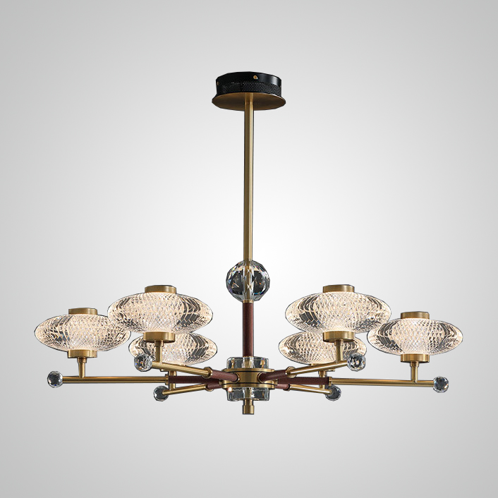 Потолочная люстра NICOL L6 Red by ImperiumLoft