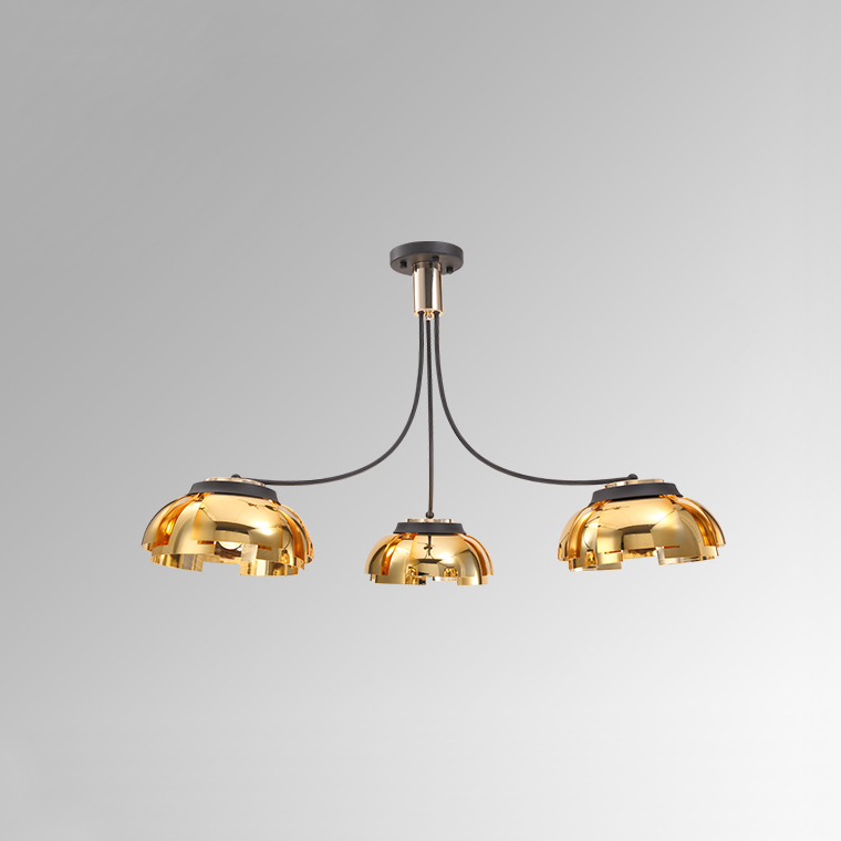 Люстра на штанге GRADE D105 3 lamps Gold by ImperiumLoft