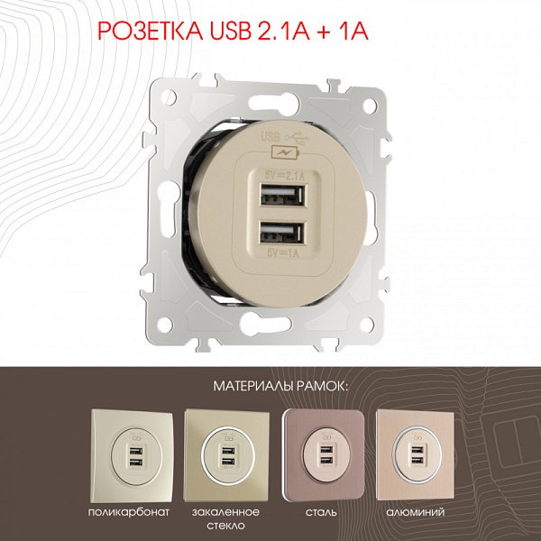 Розетка Arte Milano 202.46-1.shampan