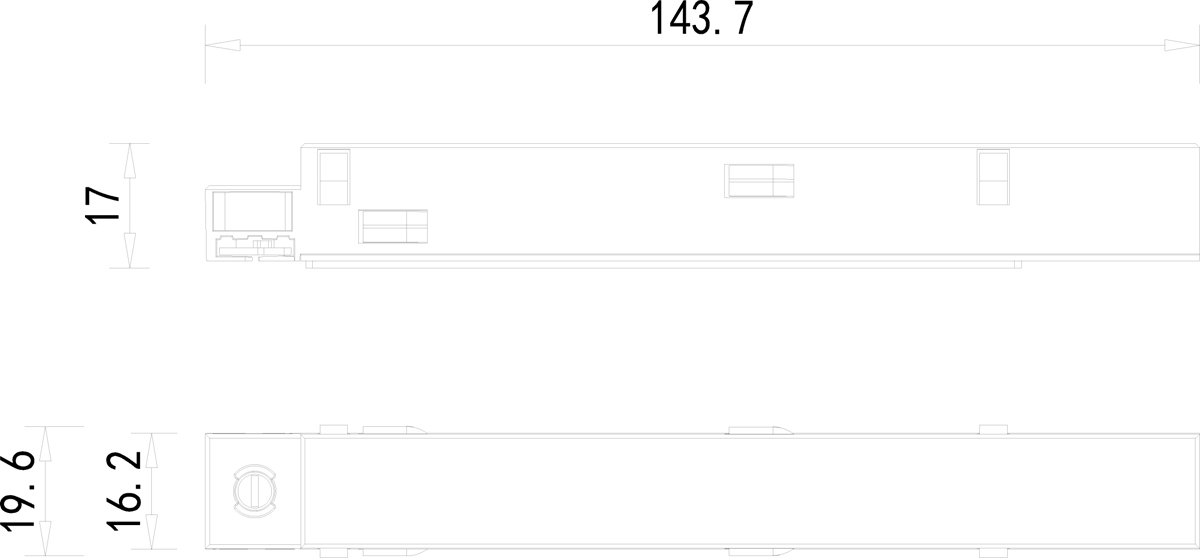 Адаптер с подводом питания для подвесного/накладного/встраиваемого шинопровода Donolux Power connector B
