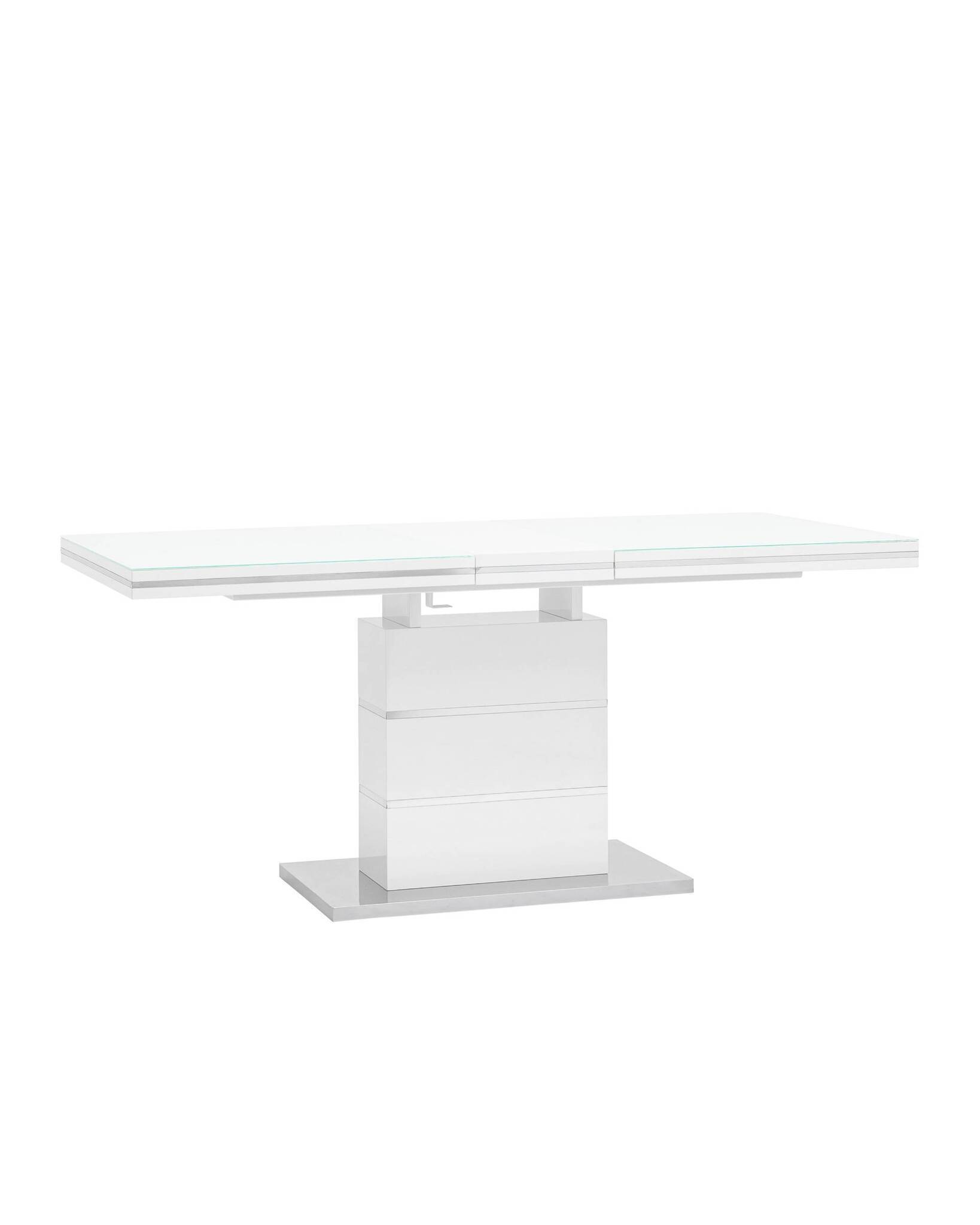 Стол обеденный Глазго раскладной 140-170*80 глянцевый белый Stool Group