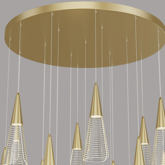 Подвесной светильник MANDORA L5 Brass Диск by ImperiumLoft