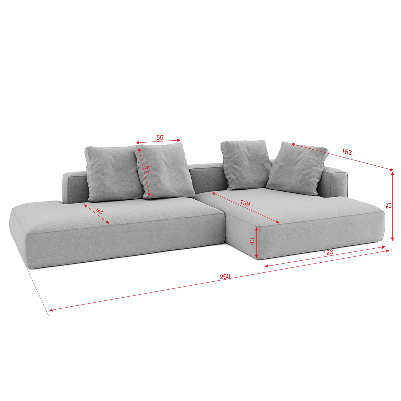 Диван-кровать Ткань Рогожка KARE Memphis K00483