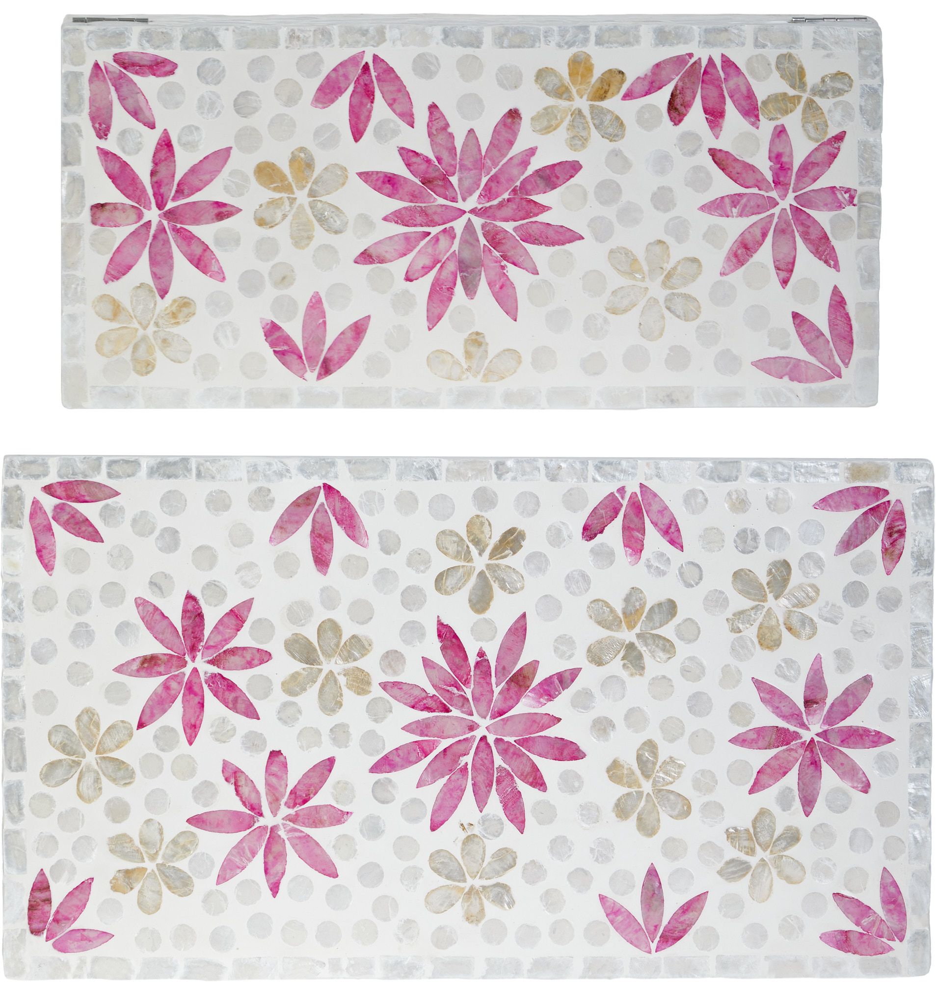 Шкатулки с отделкой раковинами устриц, набор Glasar 67-003-W