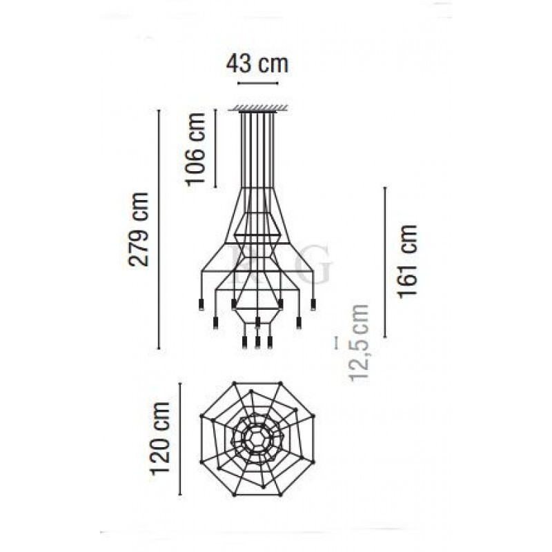 Подвесной светильник Vibia Wireflow 0315