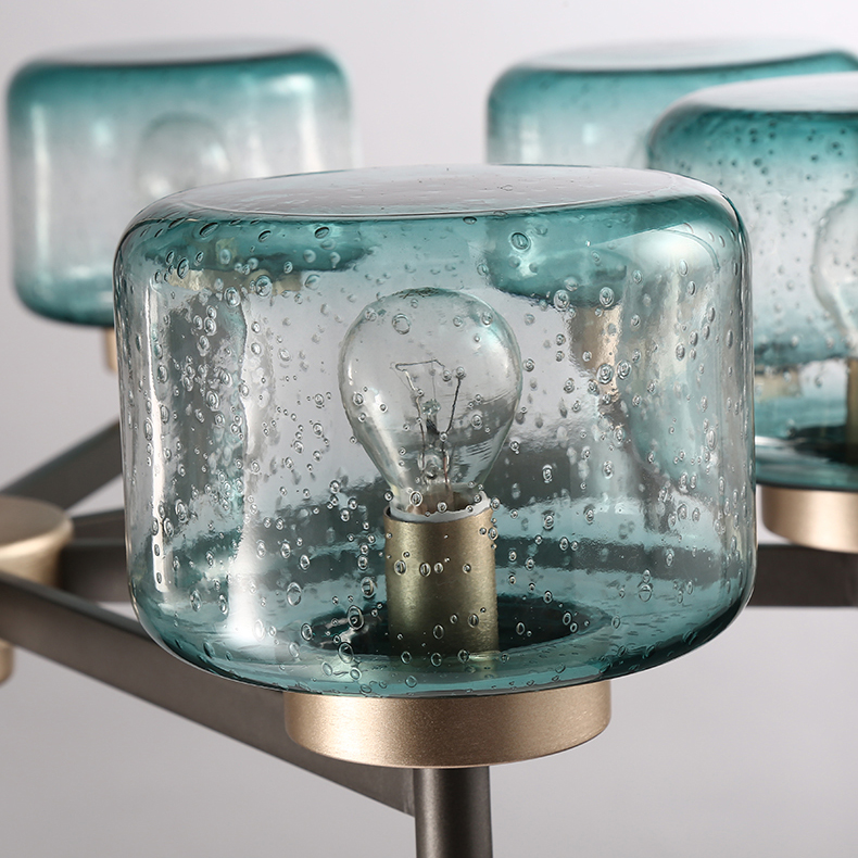 Подвесная люстра POT D70 5 lamps Blue by ImperiumLoft