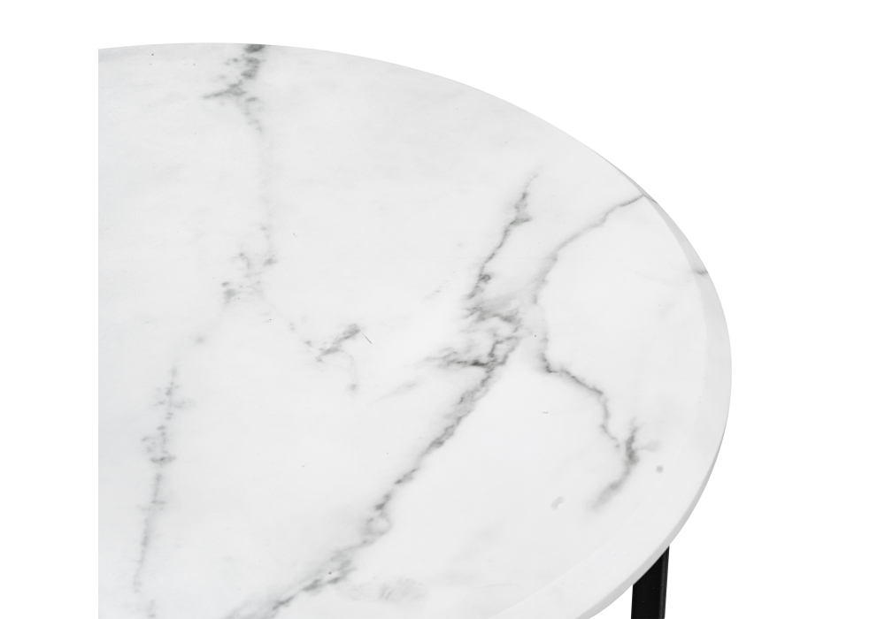 Журнальный стол Woodville Грейс мрамор белый / черный 516567