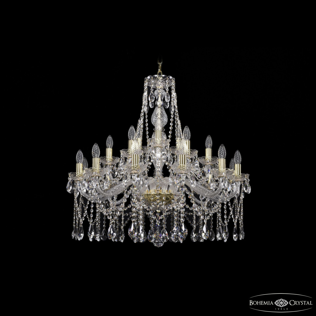 Люстра хрустальная 1413/12+6+3/300 G