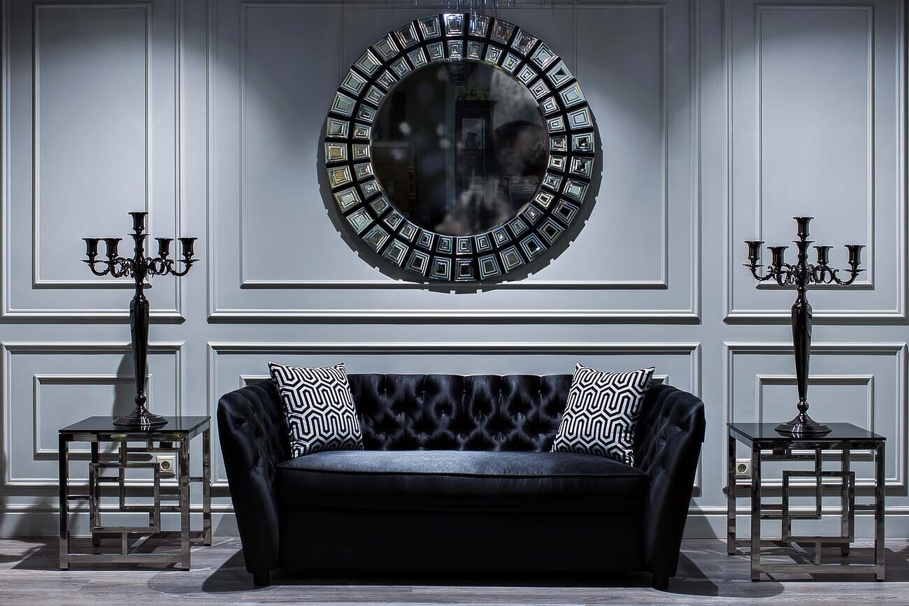 Стол журнальный с черной столешницей Garda Decor GY-ET2051212