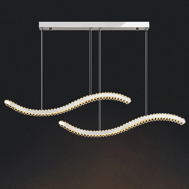 Подвесной светильник BERTOLDA W DUO B L150 Chrome by ImperiumLoft