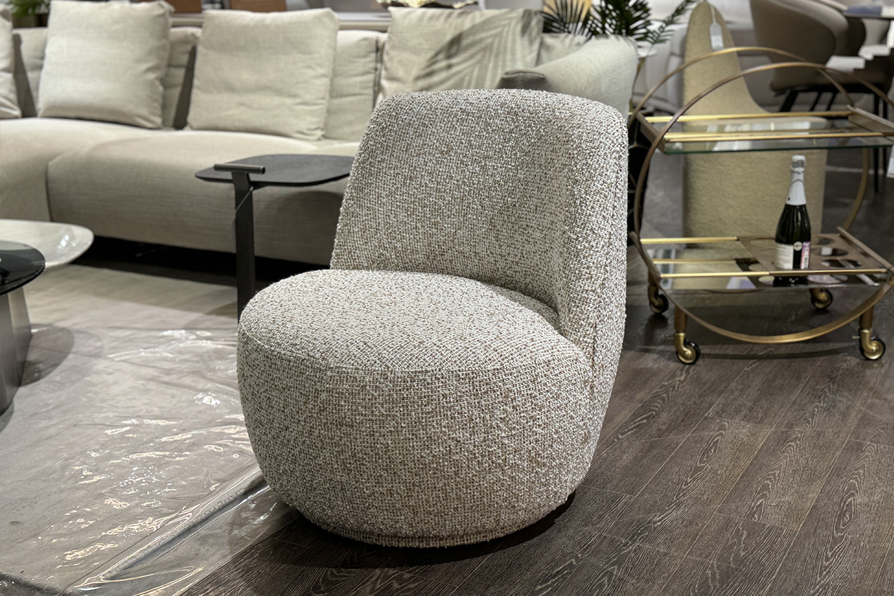 Кресло Rivoli поворотное рогожка бежевый 73*75*75 Garda Decor ZW-24057