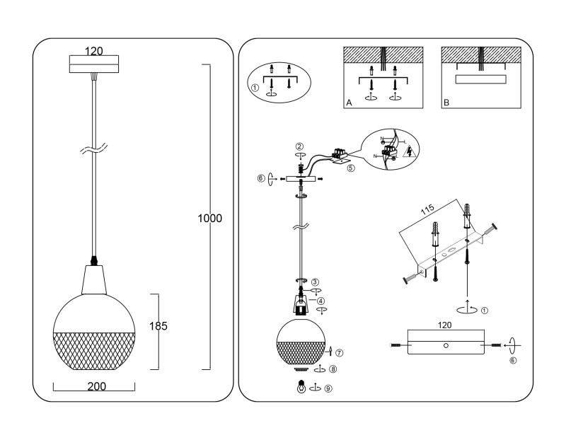 Подвесной светильник Ambrella Light TR8504