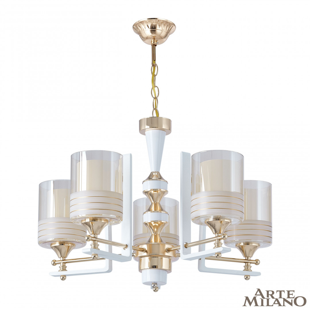 Люстра подвесная с плафонами 306087/5 Wh/Gd Arte Milano