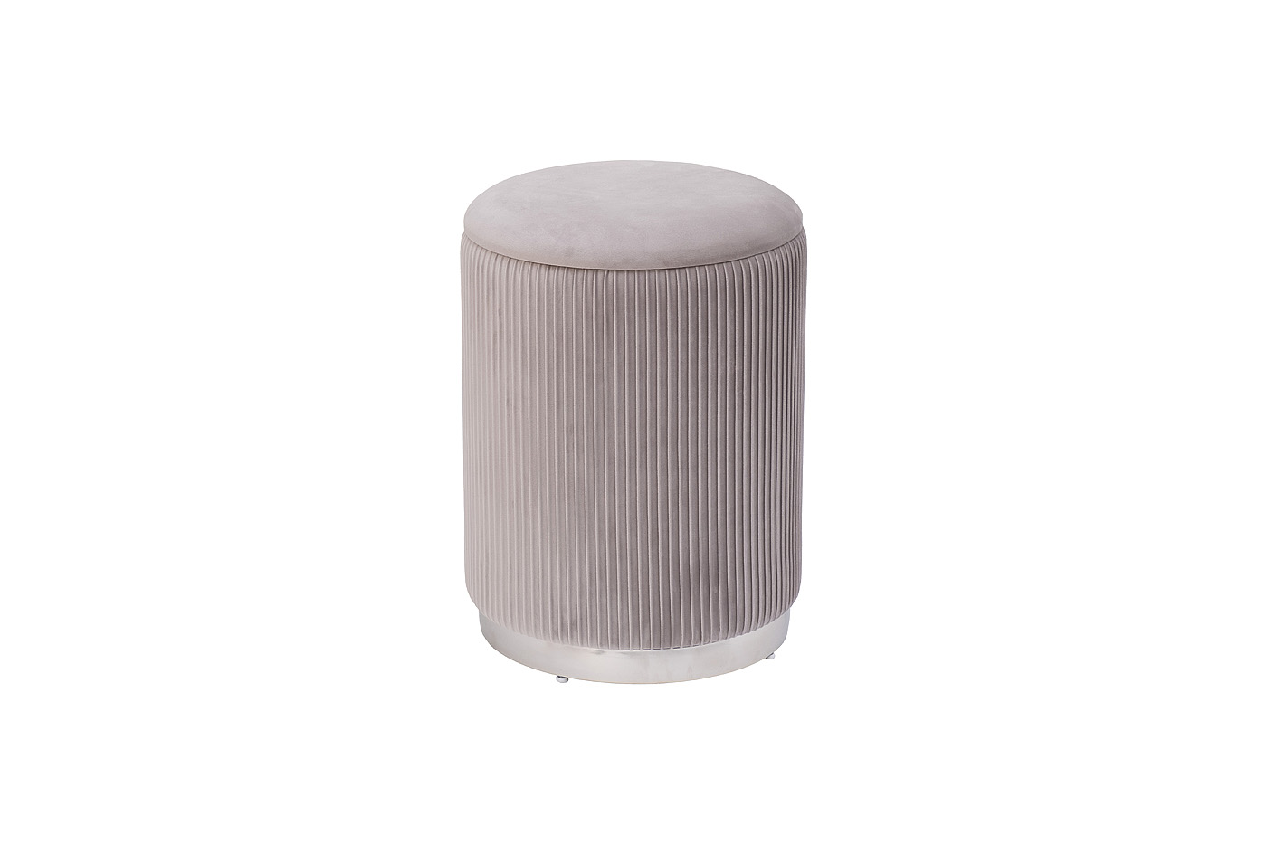 Набор из 2х пуфов серый/хром Garda Decor GY-08220