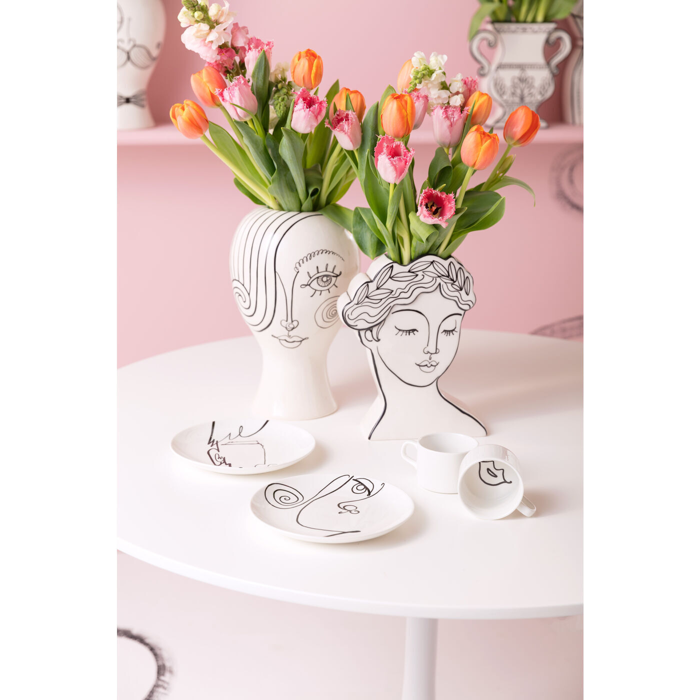 Пара кофейная KARE Faces 54996