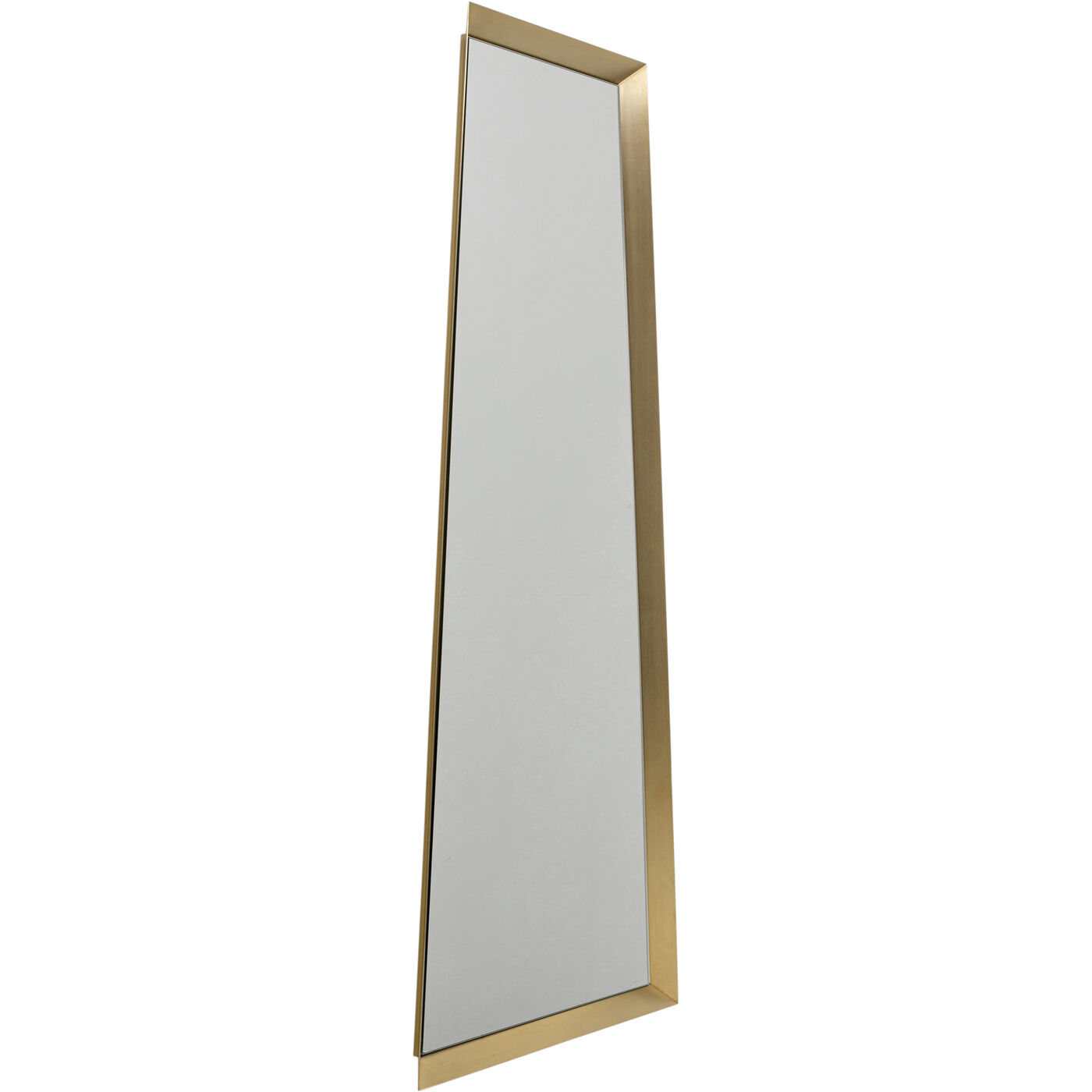 Зеркало настенное Arezzo Brass Trapez 65(45)x160 см KARE 87854