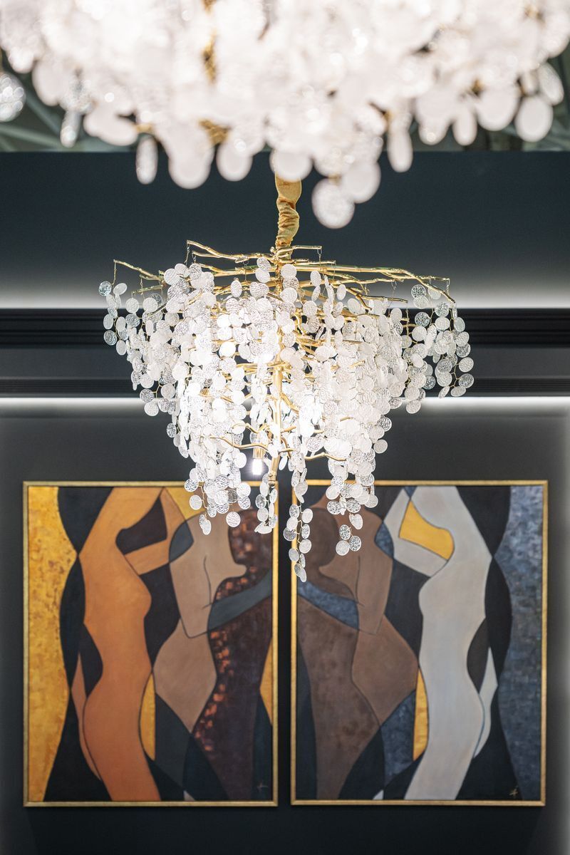 Холст "Фантазия" (золото) в бронзовом багете Garda Decor 89VOR-AQUARELLE10