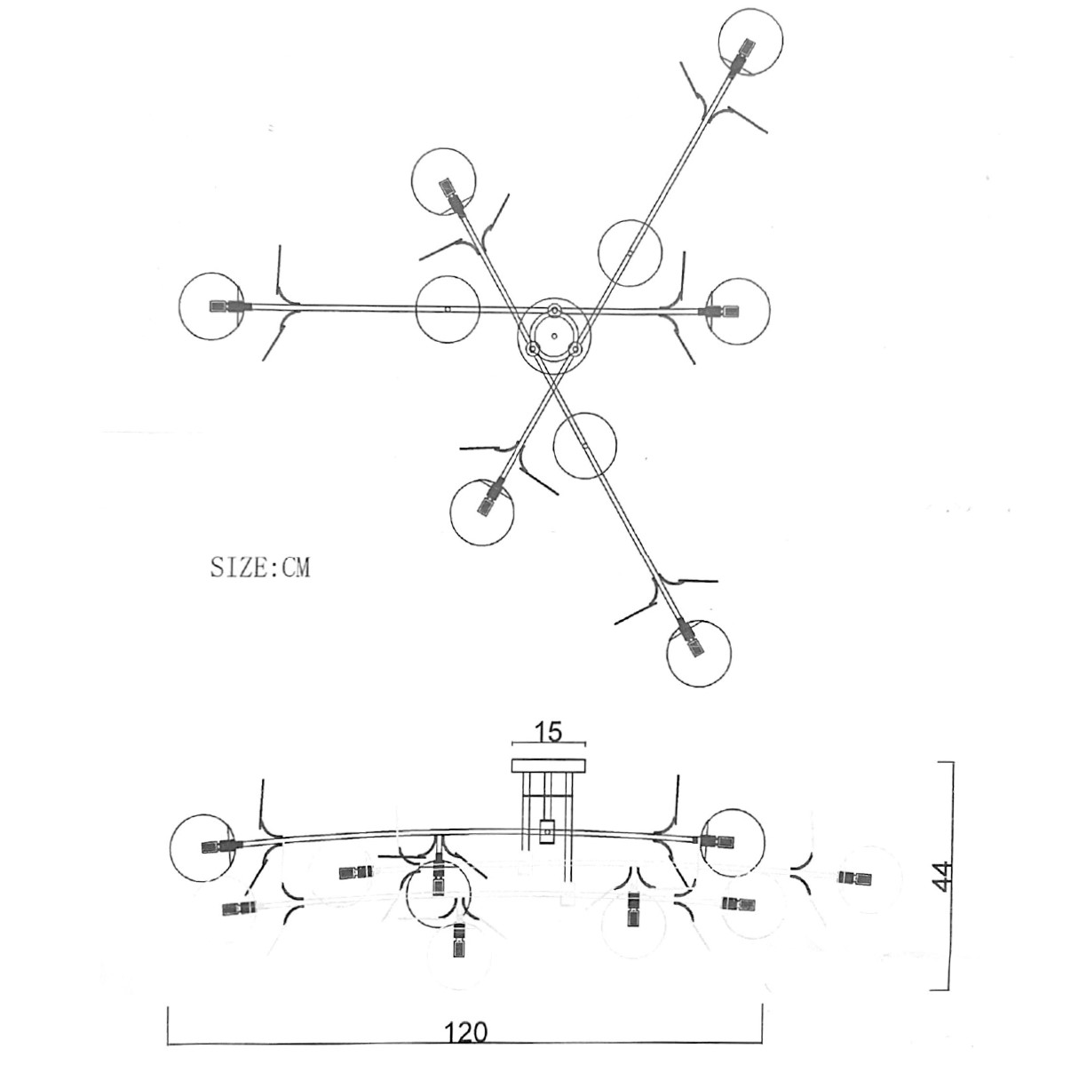 Потолочная Люстра Matisse B D120 Black Multicolor By Imperiumloft