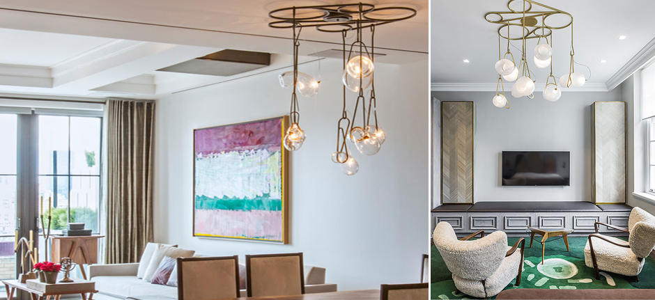 Люстра White glass trap by ImperiumLoft