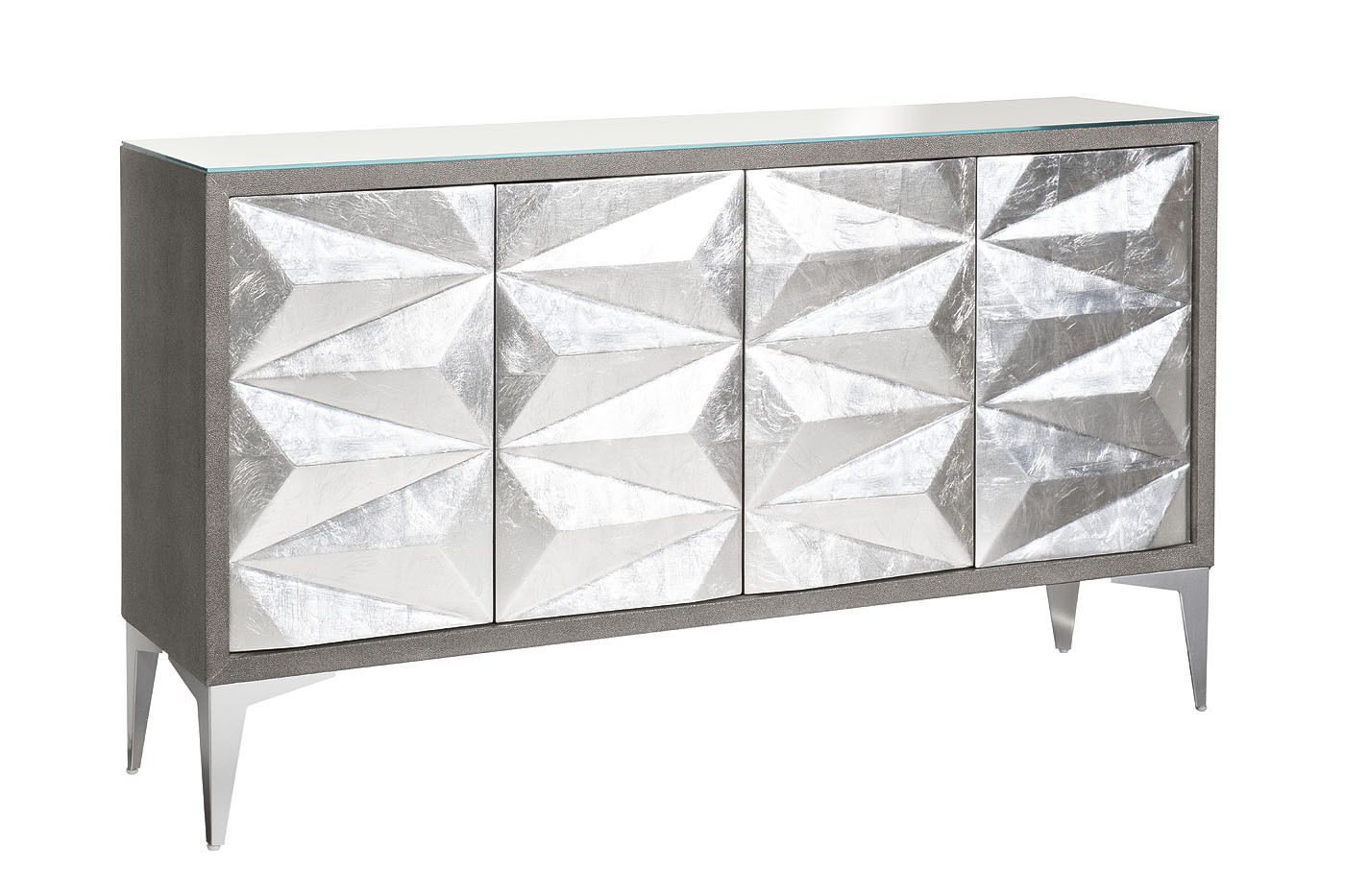 Комод с рельефным фасадом, отделка под ската Garda Decor ART-2927-S