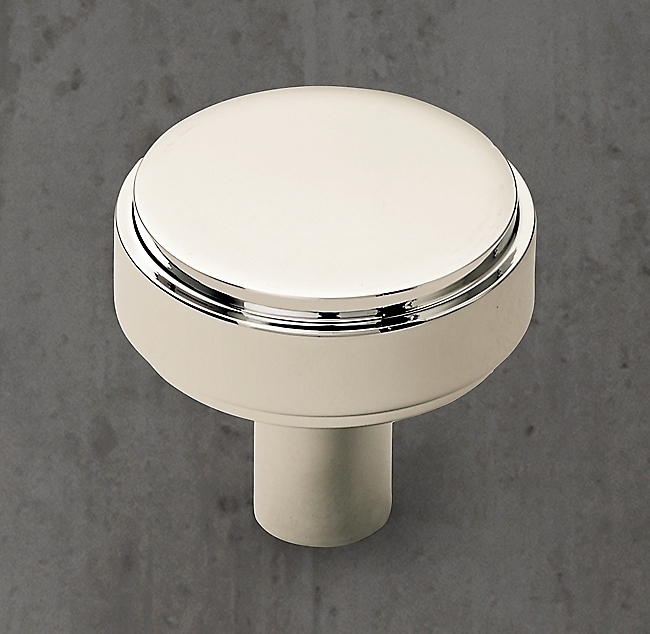 Ручка-кнопка Restoration Hardware Lambeth d.3.2 Polished Nickel