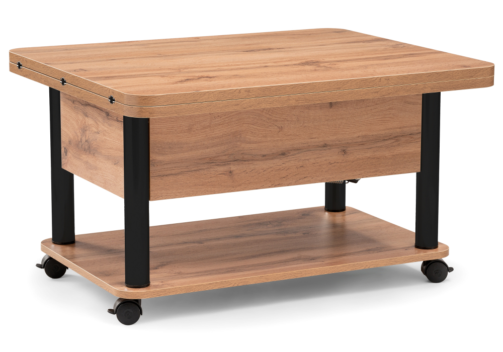 Стол-трансформер Woodville Виват дуб вотан / черный 490591