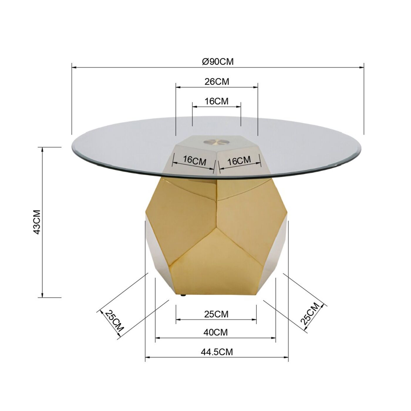Стол кофейный Ricchezza Ø90cm KARE 70704