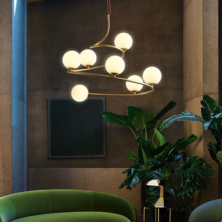 Подвесная люстра CURL Черный by ImperiumLoft