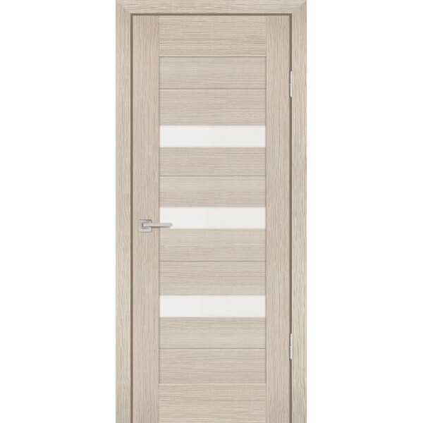 Межкомнатная дверь Graf PS-09 белый сатинат Капучино Мелинга (2000 х 400)