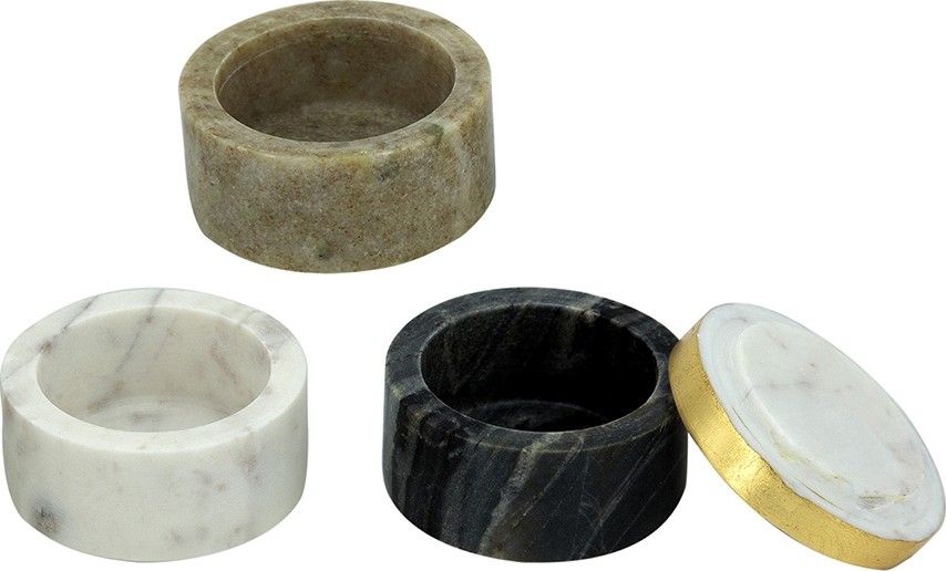 Шкатулка трехуровневая из мрамора, набор Glasar 78600-DS