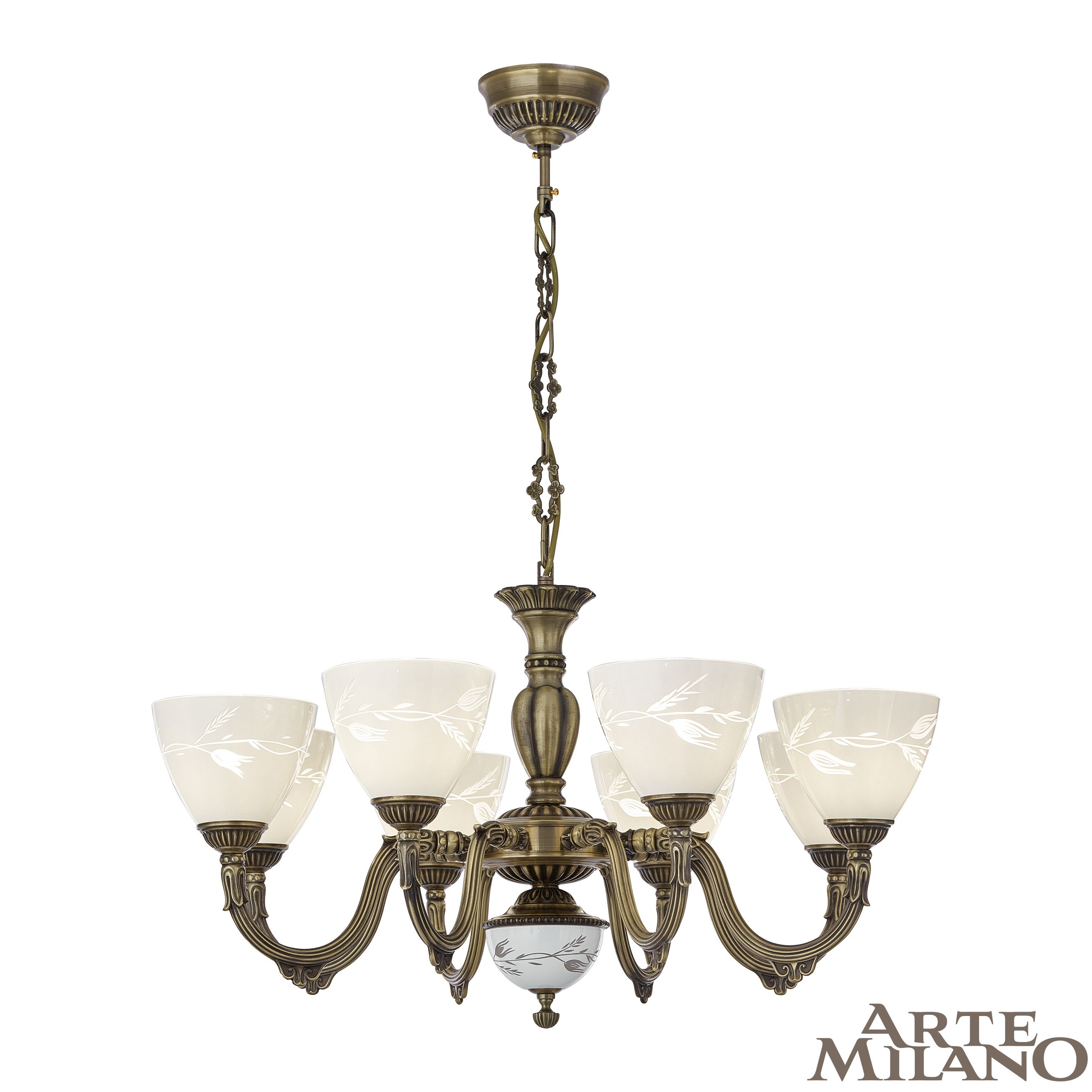 Люстра с плафонами 347837/8 AB Arte Milano