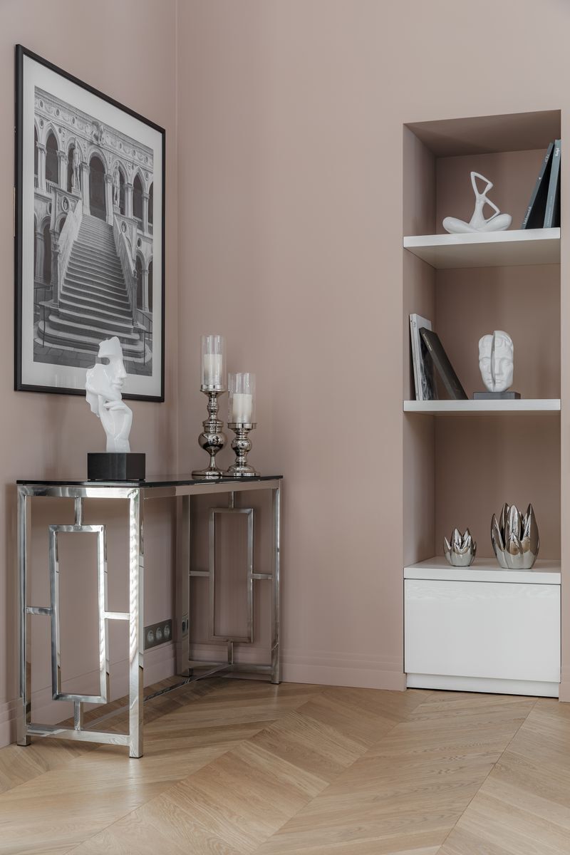 Консоль черное стекло/хром Garda Decor GY-CST2051212