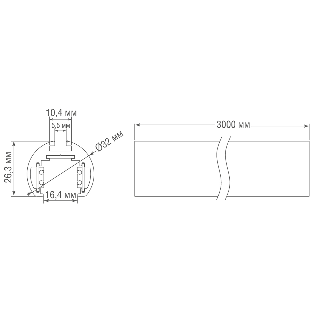 Шинопровод   накладной/подвесной Donolux DLR3000CB