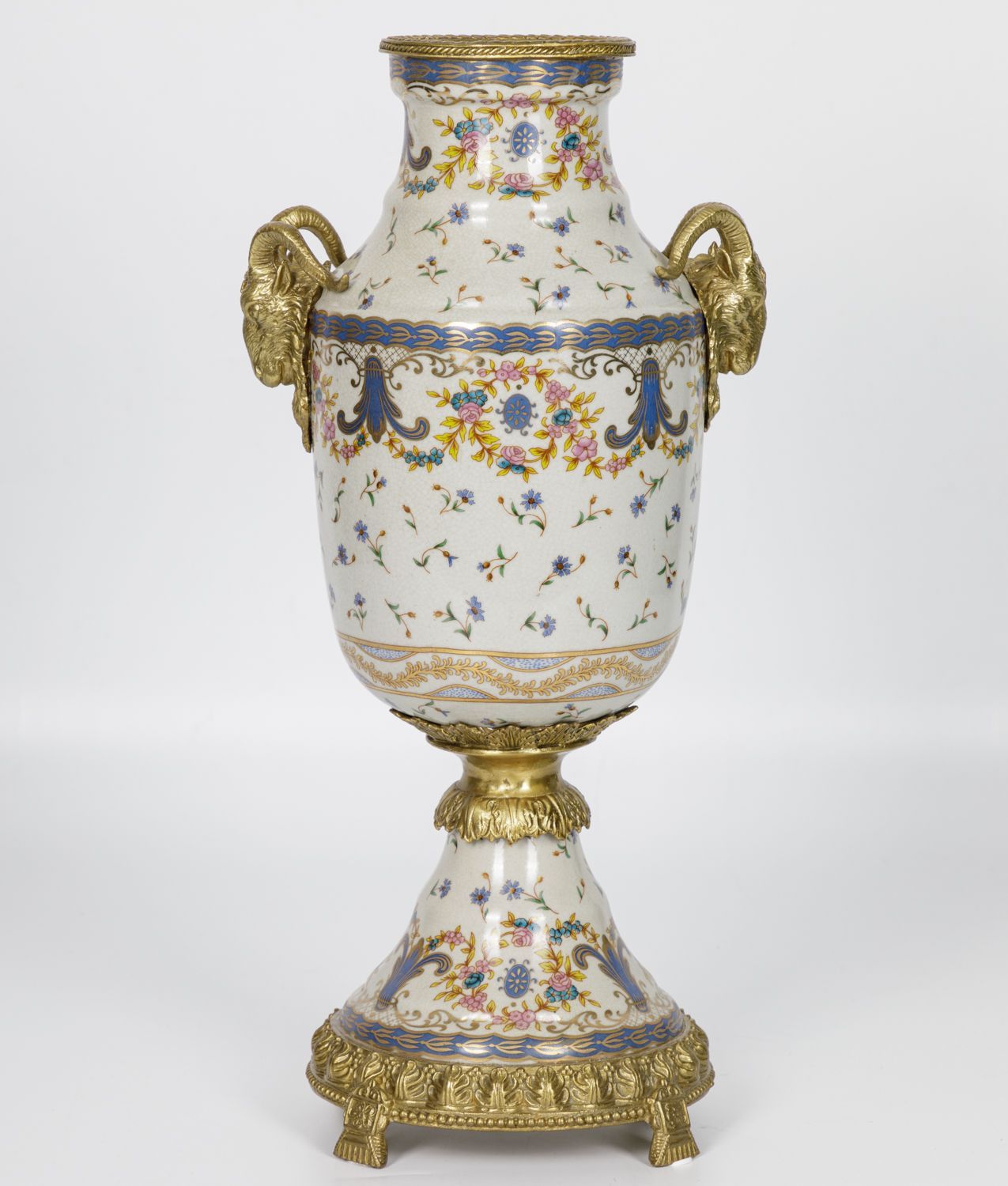 Ваза с козерогами Glasar J722EC/HX1051