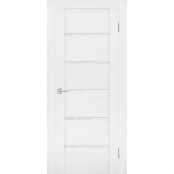 Межкомнатная дверь Graf PST-7 белоснежный лакобель белый бархат (1900 х 600)