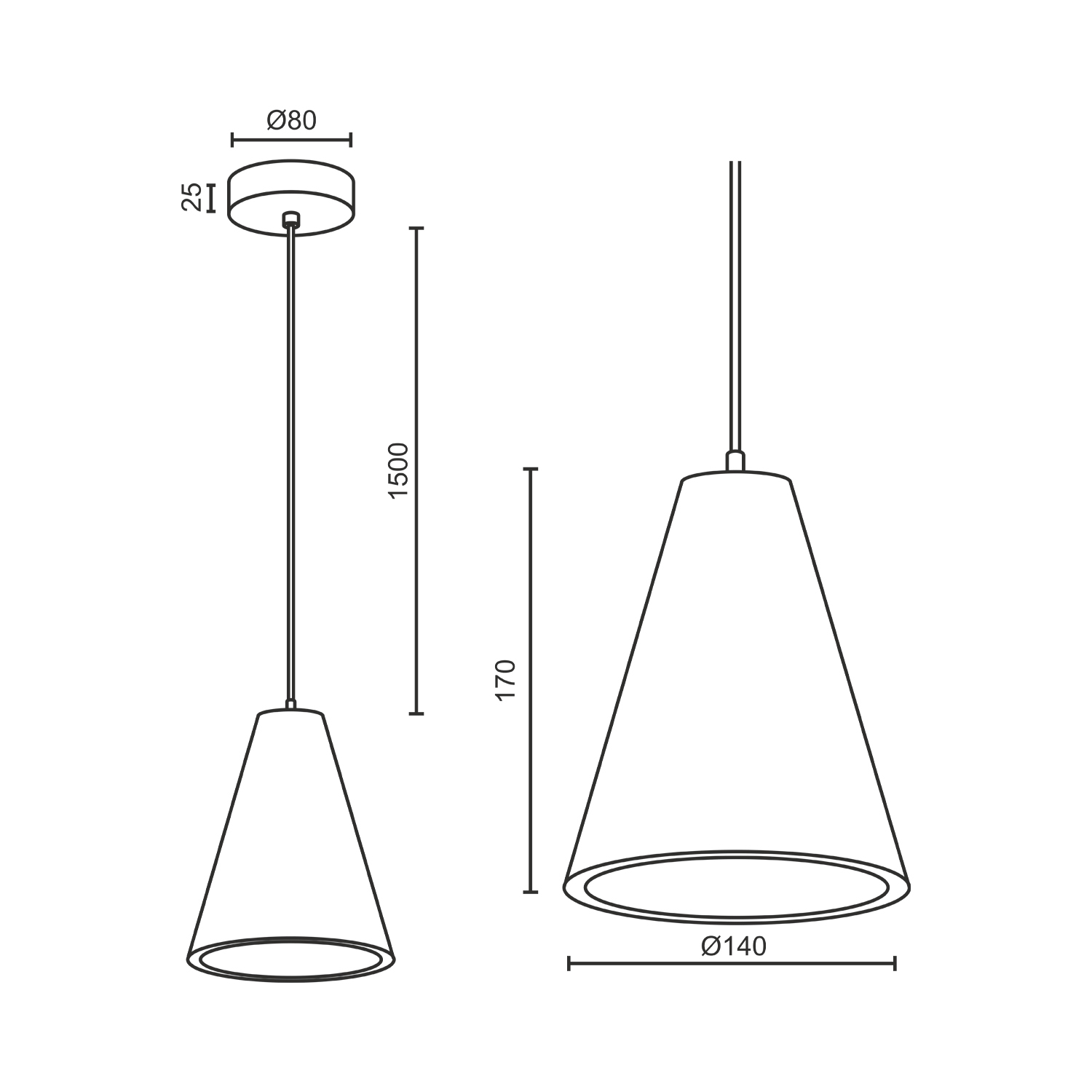Подвесной светодиодный светильник Ledron PYRAMID W