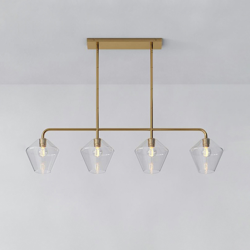 Реечный, рядный светильник CLOVE B Brass Transparent by ImperiumLoft