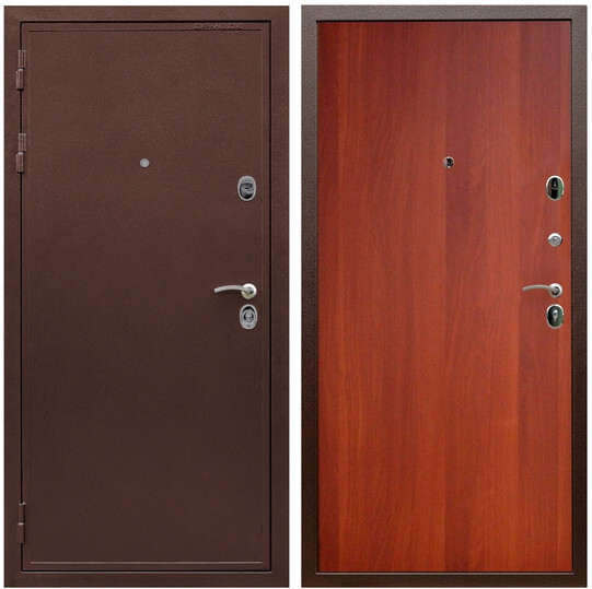 Дверь входная Graf Престиж Антик медь / МДФ 6 мм ПЭ Итальянский орех