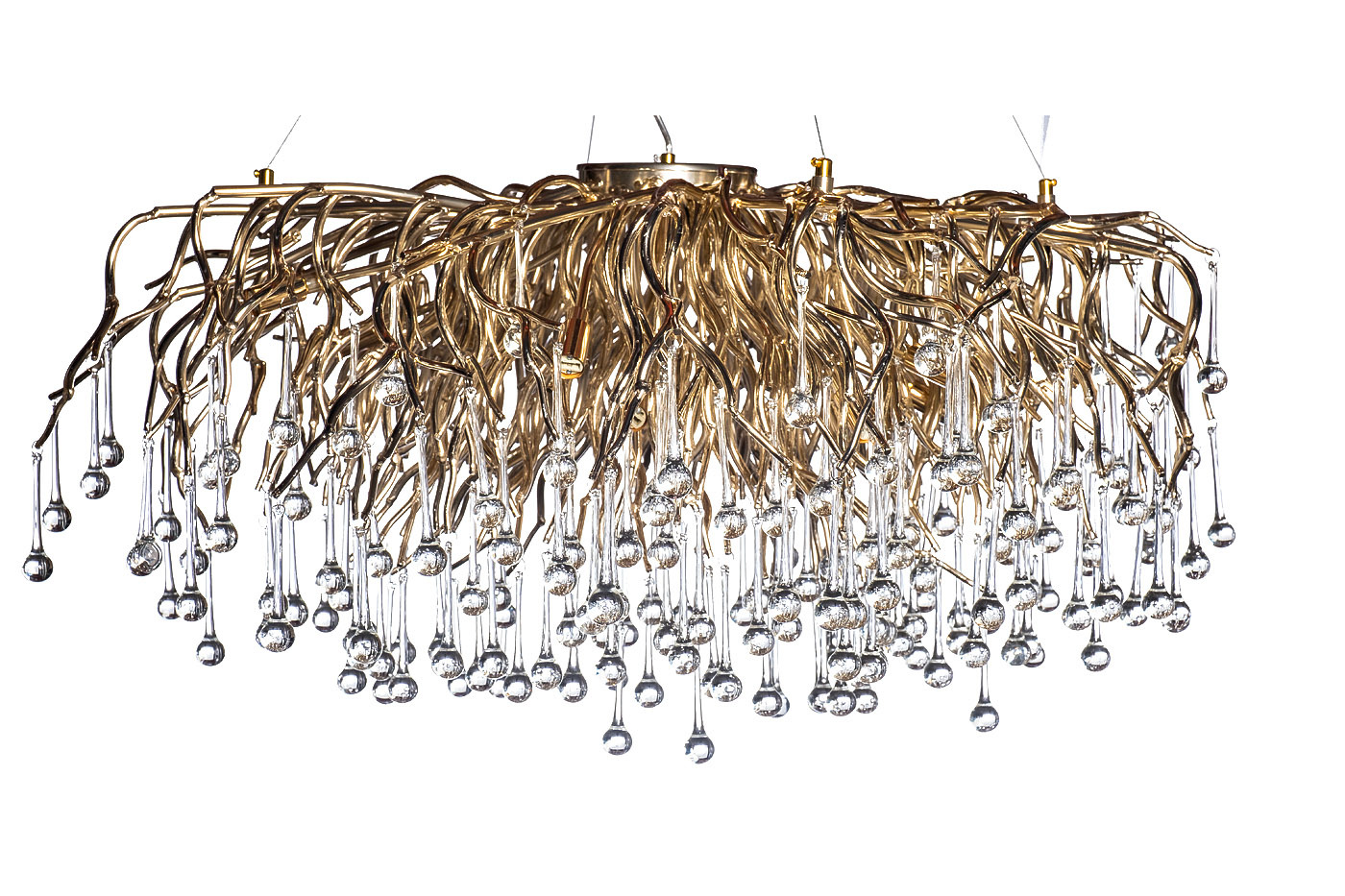 Люстра подвесная Капли круглая (шампань) Garda Decor 86-8015/1200RG