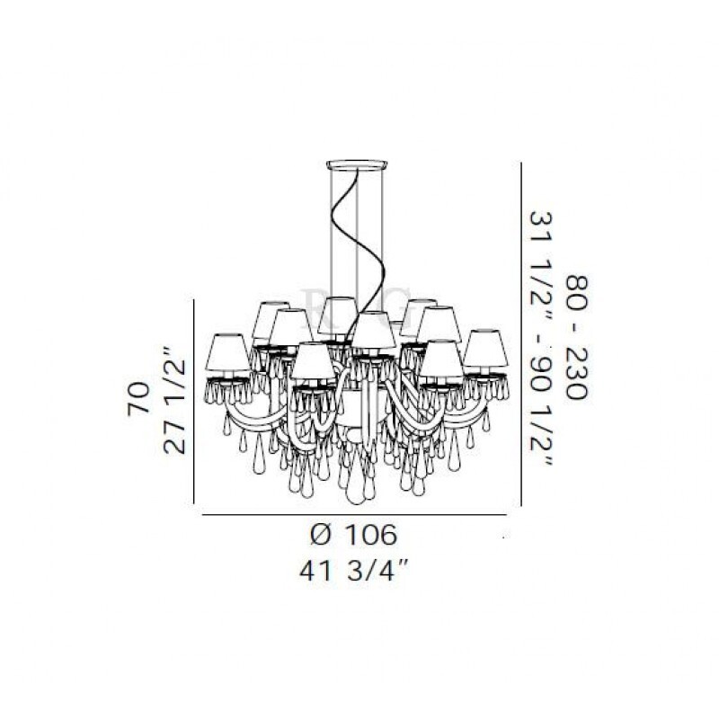 Люстра De Majo GOUTTE S12