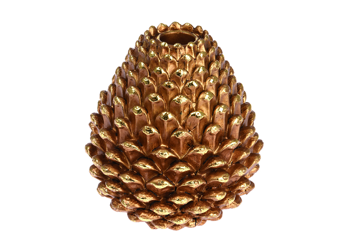 Подсвечник "Шишка" золотой Garda Decor AAA756000