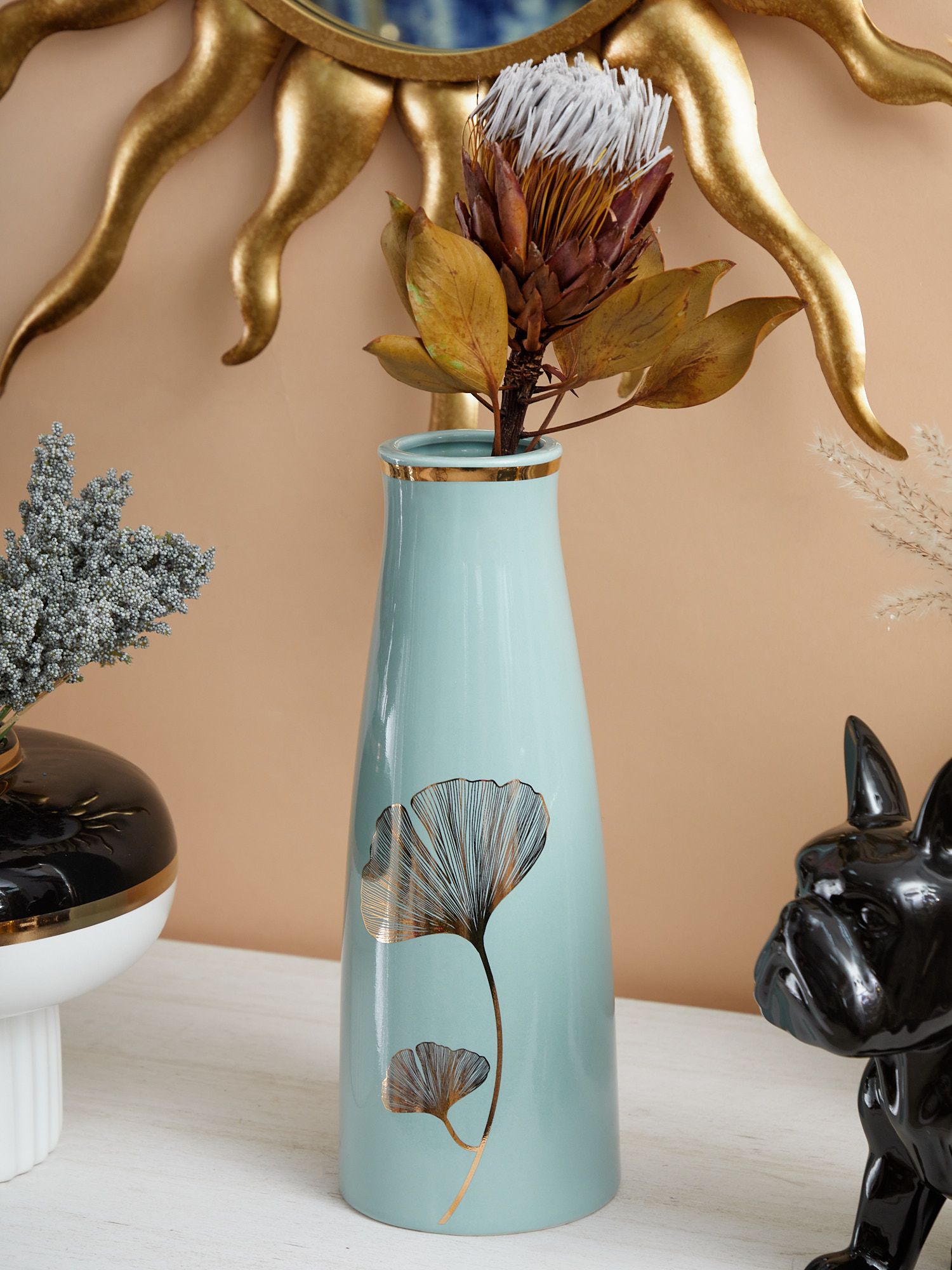 Ваза Листья гинкго Glasar 68-032