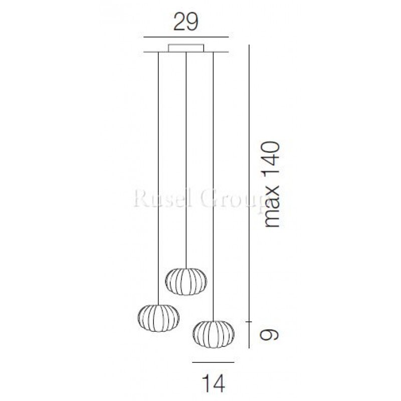 Подвесной светильник Vistosi DIAMANTE SP 3