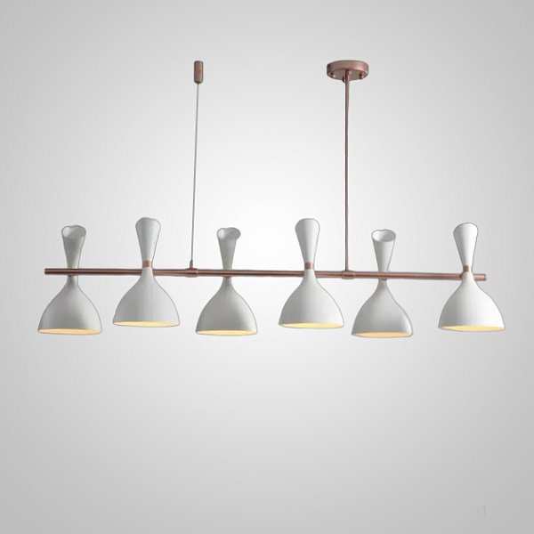 Подвесной реечный светильник TRUMPET LINE L130 White by ImperiumLoft